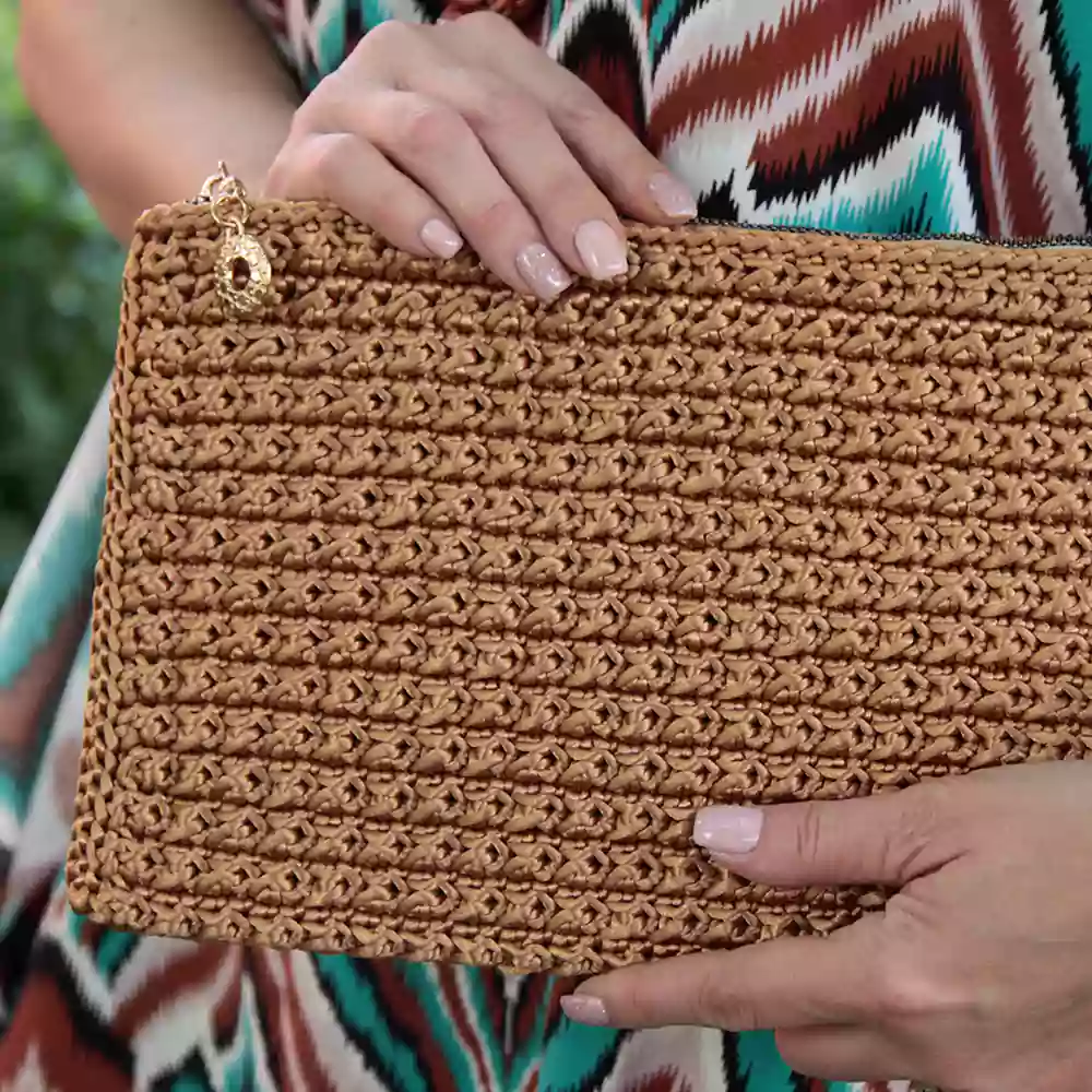 El Örgüsü Clutch Çanta - Dore - Görsel 3
