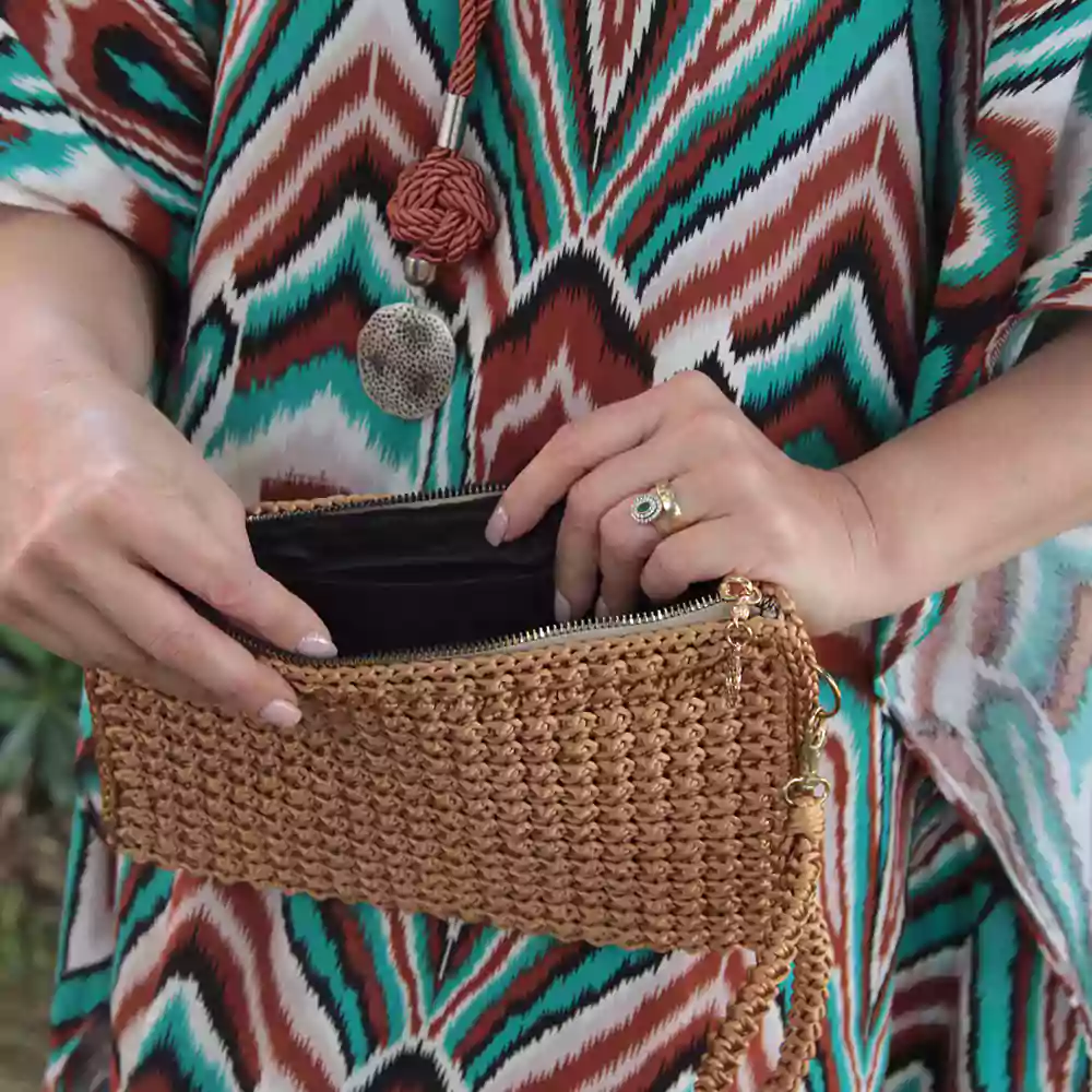 El Örgüsü Clutch Çanta - Dore - Görsel 2
